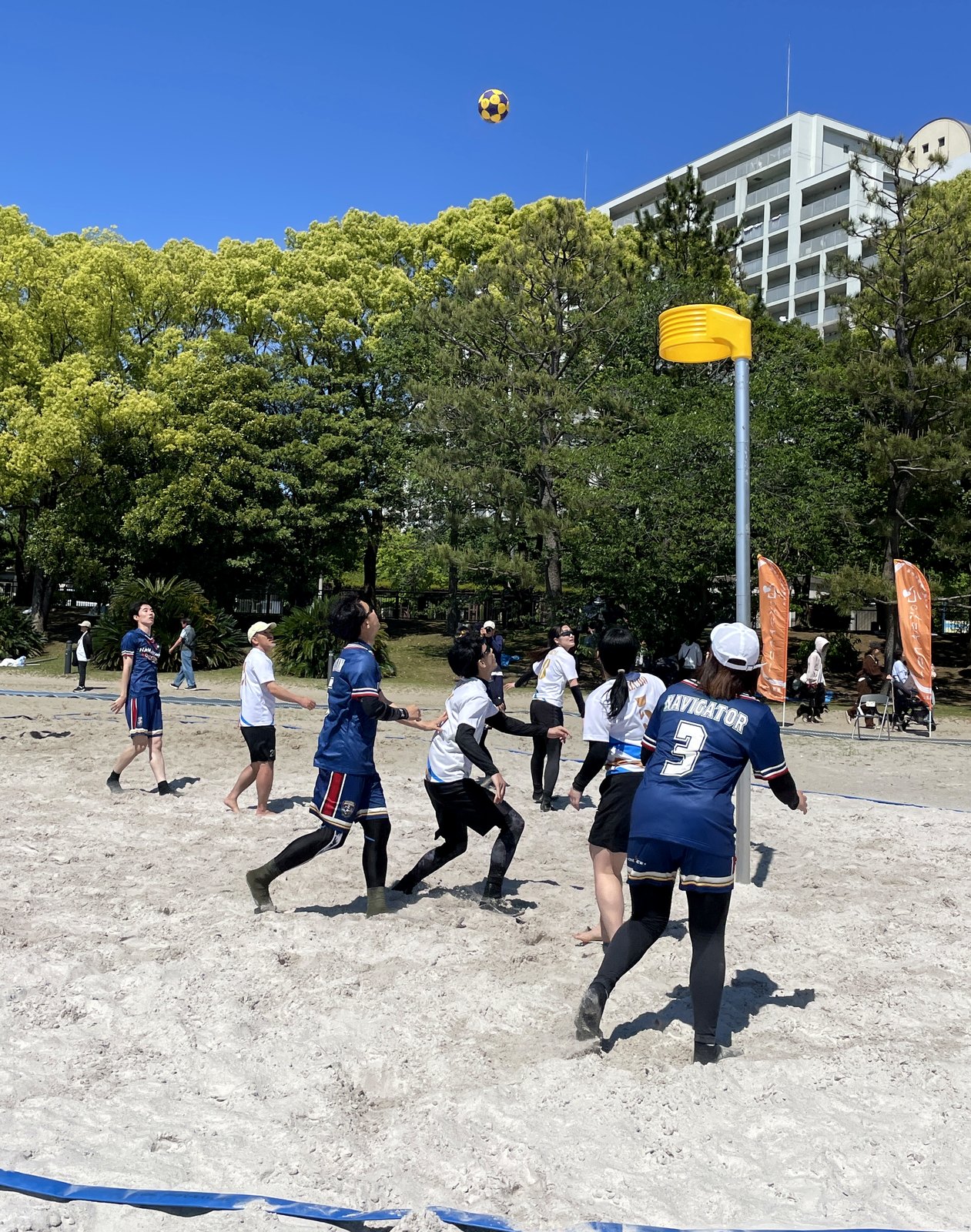 ビーチコーフボールジャパンカップ2026の試合風景